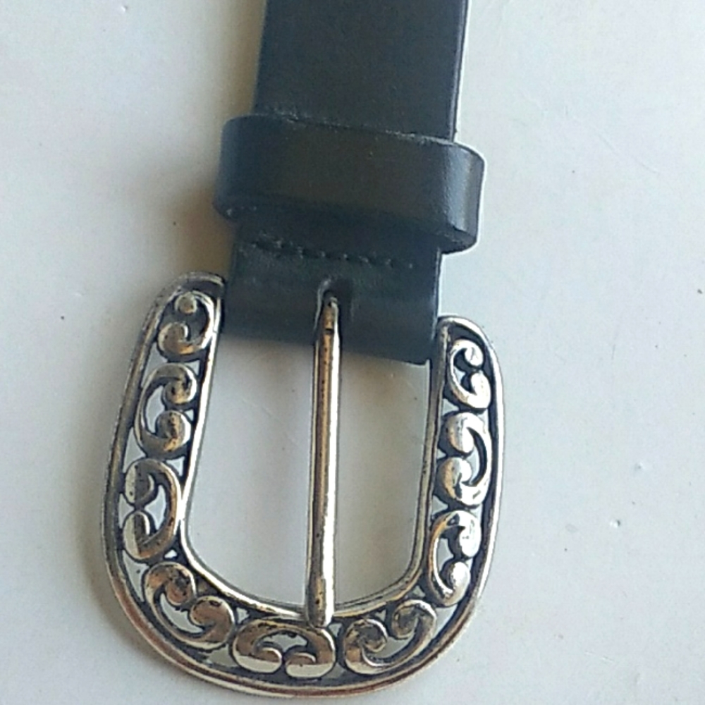 Genuine Italian Leather Belt; Western Vibes;  Ornate Buckle, 40” L